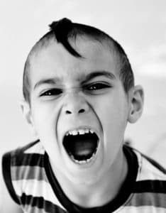 Scary kid screaming